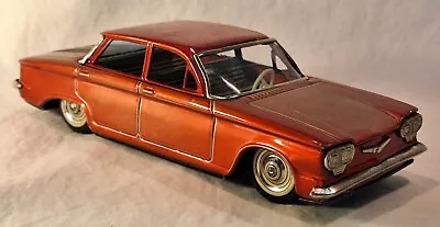 Buy 🆒️ 1960s CORVAIR ⭐️BANDAI ⭐100% Complete ORIGINAL Tin Litho Friction Japan L👀K • 35£