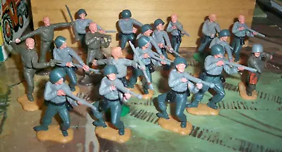 Buy Lot Of Timpo Toys Plastic WW2 German Soldiers With Probably American Soldiers • 10£
