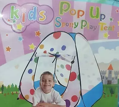 Buy  Kids Pop Up Spotty Play Tent Fairy Girls Boys Playhouse Indoor Outdoor House • 12.95£