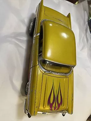 Buy Hot Wheels 1998 '57 Chevy 1:18 Diecast Model Car Yellow With Pink Flames • 10£