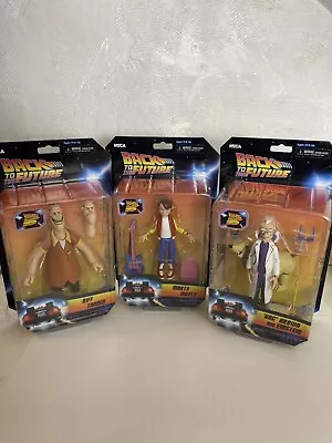 Buy Back To The Future Cartoon Figures (Marty Mcfly, Doc Brown, Biff Tanner) NECA • 59.99£