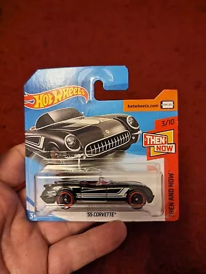 Buy Hot Wheels '55 Corvette - 2018 Then And Now - Black  • 2.25£