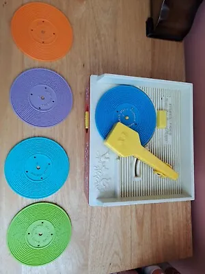 Buy Vintage Fisher Price Music Box Record Player Complete With 5 Disks • 22.99£