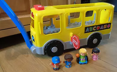 Buy Fisher  Price Little People Big Yellow School Bus Kids Toy Lights Sound Music • 15£