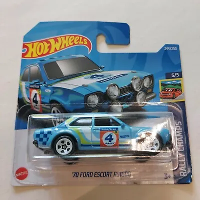 Buy HOT WHEELS - 70 Ford Escort RS1600 Sealed Short Card - Rally Champs 244/250 2022 • 4.50£