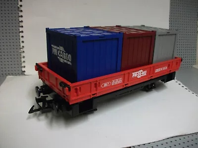 Buy Playmobil 5258 Cargo Train Flat Wagon & All 3 Cargo/freight Boxes Pm-cg-403 Mint • 29.99£