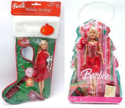 Buy 2x Mattel Barbie Doll: Holiday Stocking G6471 + Holiday Wishes J0549 / NrfB • 42.96£