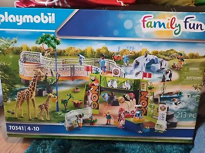 Buy NEW Playmobil 70341 Family Fun Large Zoo 213 Pieces RRP £79.99 Unopened • 50£