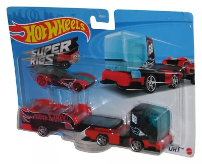 Buy Hot Wheels Track Stars (2020) Super Rigs Red Toy Truck W/ Car • 15.02£