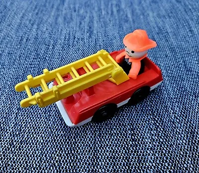 Buy Vintage 1970's Fisher Price Little People Fire Engine With Fireman Figure • 5.99£