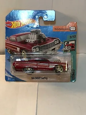 Buy Hot Wheels '64 Chevy Impala (red) : Tooned - 9/10, 58/250 (Brand New In Box) • 3.49£