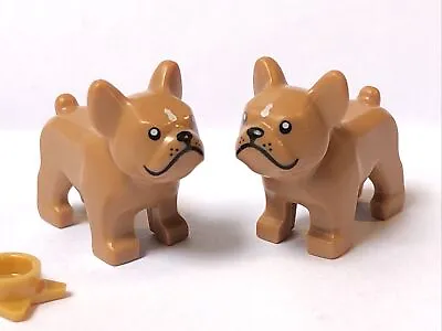 Buy LEGO Minifigure 2x Bulldog Pug Type Dog Pup 1 Pair Dogs • 3.25£