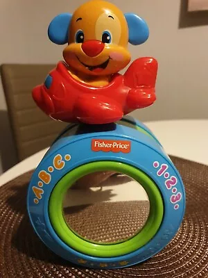 Buy Fisherprice Abc's 123 Laugh & Learn Puppy Aeroplane  Weighted Roll Mirror Toy  • 8.10£