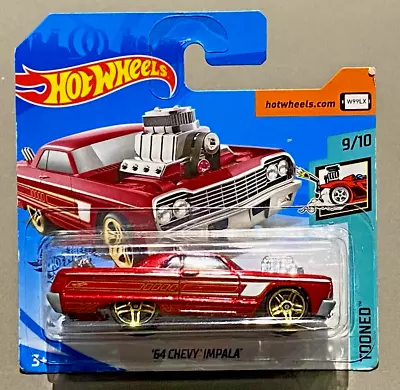 Buy Hot Wheels -  Tooned - '64 Chevy Impala - Red - Short Card - (d) • 3£