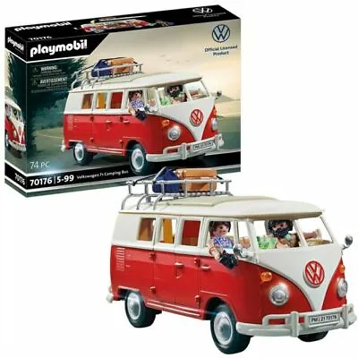 Buy PLAYMOBIL VW Camper Van VOLKSWAGEN T1 Camping Bus - 70176 • 25.99£