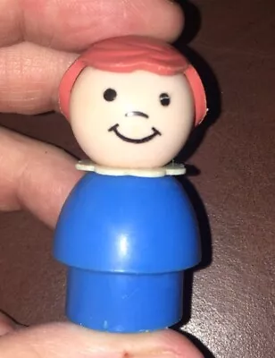 Buy Vintage Fisher Price Little People Girl In Blue Dress With Brown Hair • 1.99£