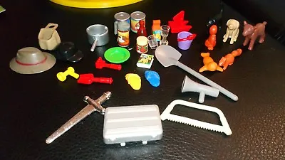 Buy Playmobil ASSORTED ACCESSORIES AND ANIMALS CANS BOOK CUPS HATS FLIP FLOP • 12.99£