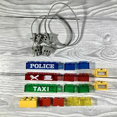Buy Lego Vintage 816 Lighting Bricks 4.5v Lights 1987 Lego Police Taxi Cafe House • 15£