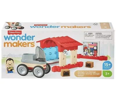 Buy Wonder Maker Garage Building Set Fisher-Price Blocks Car Mechanic 15 Pieces • 13.99£