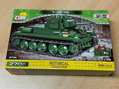 Buy WWII Russian Tank T-34/76 Scale 1:48 - 270 Building Blocks COBI 2706 Original Packaging • 19.46£