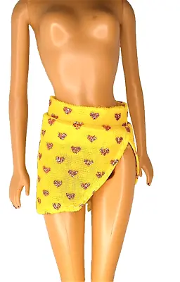 Buy BARBIE 80s Mini Skirt Wallet Yellow Hearts Glitter Pink B446 • 6.17£