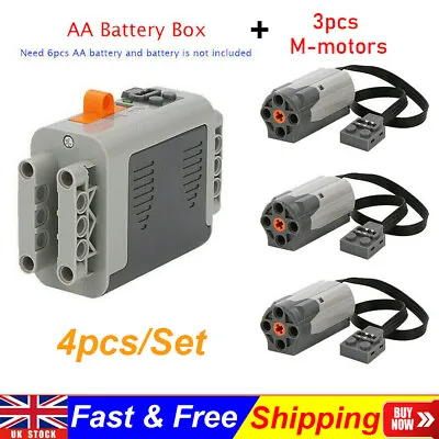 Buy 4PCS Lots Power Functions 1x Battery Box 3x M Motor Technic Parts Train For Lego • 18.96£