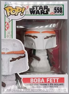 Buy #558 Boba Fett (Snowman) Star Wars - Holidays Funko POP With POP Protector • 10.99£