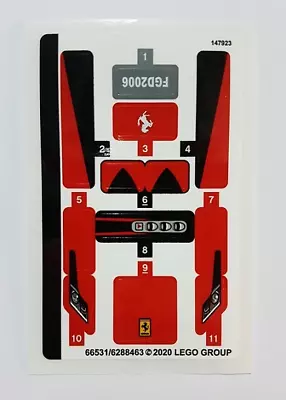 Buy Lego Sticker Sheet For Set 76895 Ferrari F8 Tributo - New • 3.99£