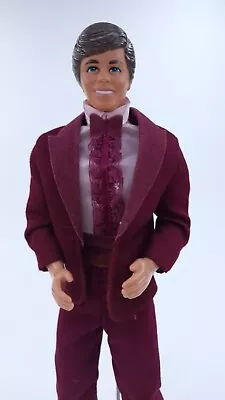 Buy 1986 Ken Doll With Romantic Wedding Clothes Burgundy Tuxedo Formal Attracts Barbie • 30.32£