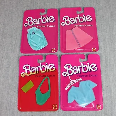 Buy Vintage 1980s BARBIE MATTEL Doll Superstar Fashion Extras New Card Clothes Set B • 36.82£