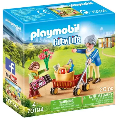 Buy Playmobil 70194 City Life Hospital Visitor With Grandmother • 6.99£