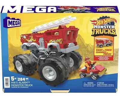 Buy Mattel Mega Hot Wheels 5+ 284 PCS HW5- Alarm Monster Truck HHD19 • 15£