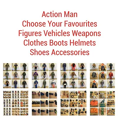 Buy Action Man Figures Vehicles Weapons Helmets Boots Accessories Choose & Select • 11.99£