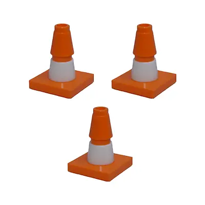 Buy LEGO Traffic Cone For Minfigure's - Construction Road Works City Town - 3 Pack • 3.79£