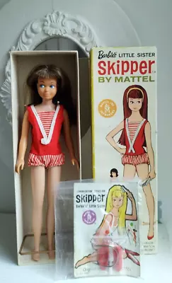 Buy Vintage Mattel Barbie_ Orig. #0950 Skipper SL Full Brunette Original 1964 Box • 155.28£