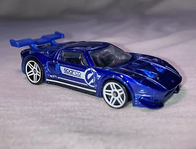 Buy Hot Wheels Ford Gt Lm Blue White Race Car 1:64 Loose See Photos • 4£