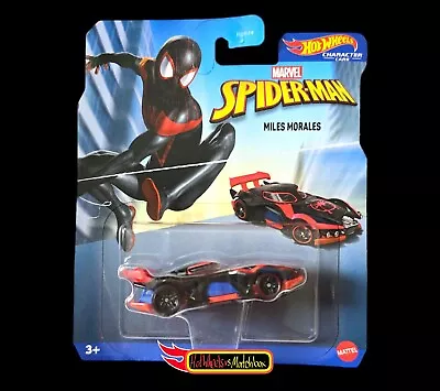 Buy Hot Wheels MILES MORALES CHARACTER CARS 2024 R CASE MARVEL SPIDER MAN NEW • 7.99£