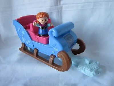 Buy Frozen Disney Carriage Sled Little People Toy Girls Boys Car Anna • 12.99£