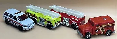 Buy Hot Wheels Rescue 5-Alarm Paramedic Chevy Rescue Truck Fire Neon Yellow Bundle • 12.99£