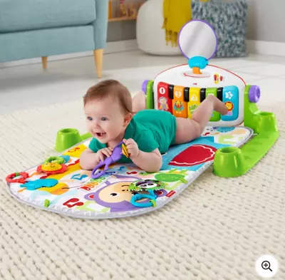 Buy Fisher-Price Deluxe Kick & Play Piano Baby Play Mat Babies Play Toyset Musical • 59.99£