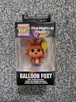 Buy Balloon Foxy FNAF - (NEW & In Stock) Funko Pocket Pop! Vinyl Keychain UK • 3.99£