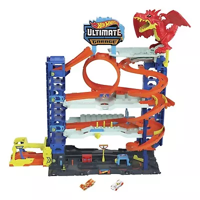 Buy Hot Wheels City Ultimate Garage Playset 1:64 Scale Cars, 4 Levels Of Track Play • 134.99£