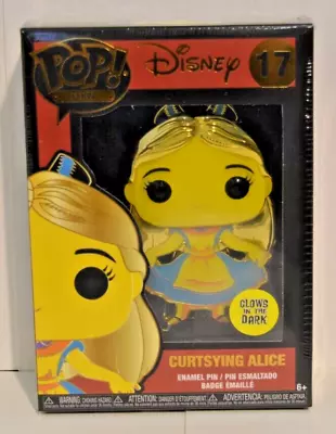 Buy Funko Pop Pin Disney #17 Curtsying Alice Glows In The Dark • 9.99£