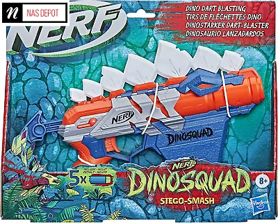 Buy Nerf Dinosquad Dart Blaster Toy Dinosaur Design Big Soft Gun For Kids - New UK  • 15.99£