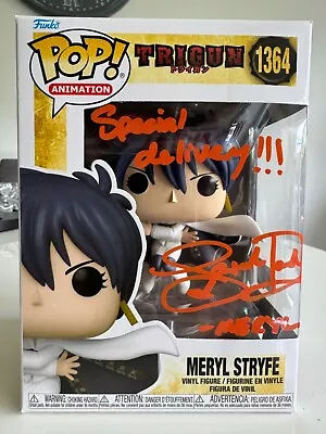 Buy SIGNED! Funko Pop! Trigun #1364 Meryl Stryfe Signed By Sarah Roach With COA • 110£
