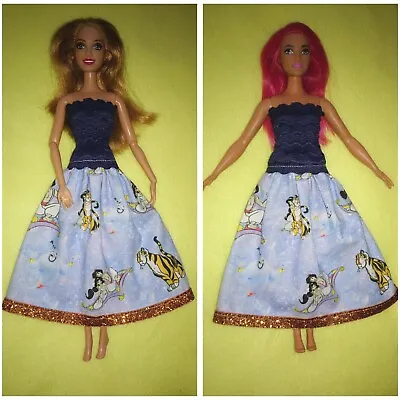 Buy Barbie Curvy Dolls Dress Princess Glitter Ball Gown Aladdin Jasmine Disney K23 • 4.33£