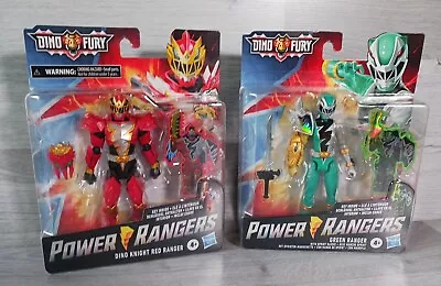 Buy Dino Fury Power Rangers Dino Kight Red Ranger & Green Ranger - Hasbro • 35£