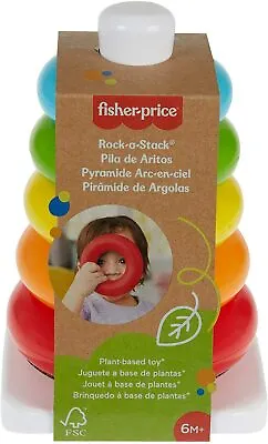 Buy Fisher Price Rock-a-Stack Ring Stacking Toy Made From Plant-Based Materials • 13.99£
