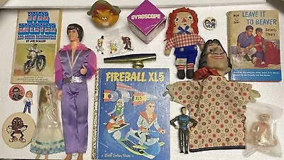 Buy Vintage Toy Lot 60's 70s 80s Fireball XL5  Osmond Doll Dawn ET Knievel Puppets￼ • 81.64£