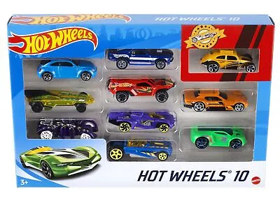 Buy Hot Wheels Toy Cars & Trucks In 1:64 Scale, Set Of 10,Multipack Of Die-Cast Race • 13.01£